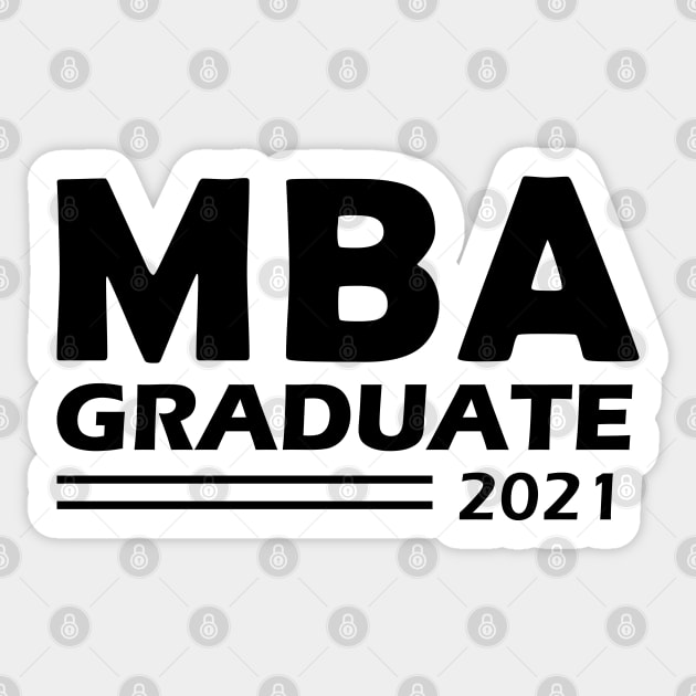 MBA Graduate 2021 Sticker by KC Happy Shop